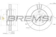 CD6505V Brzdový kotouč BREMSI
