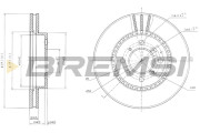 CD6511V Brzdový kotouč BREMSI