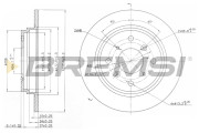 CD6512S Brzdový kotouč BREMSI