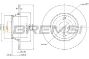 CD6518S Brzdový kotouč BREMSI