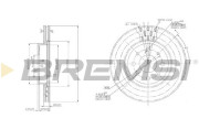 CD6521V Brzdový kotouč BREMSI