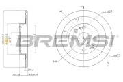 CD6523S Brzdový kotouč BREMSI