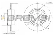 CD6524S Brzdový kotouč BREMSI