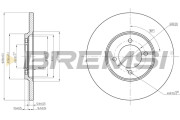 CD6529S Brzdový kotouč BREMSI
