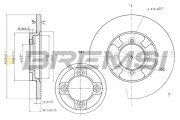 CD6531S Brzdový kotouč BREMSI