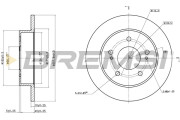 CD6549S Brzdový kotouč BREMSI