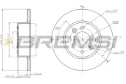 CD6557S Brzdový kotouč BREMSI
