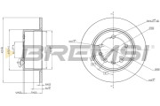 CD6561S Brzdový kotouč BREMSI
