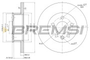 CD6562S Brzdový kotouč BREMSI