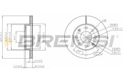 CD6571V Brzdový kotouč BREMSI