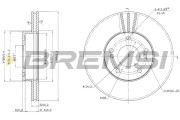 CD6600V Brzdový kotouč BREMSI