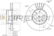 CD6606V Brzdový kotouč BREMSI