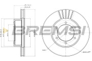 CD6614V Brzdový kotouč BREMSI