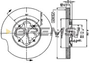 CD6619V Brzdový kotouč BREMSI