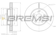 CD6620V Brzdový kotouč BREMSI