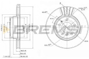 CD6624V Brzdový kotouč BREMSI