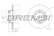 CD6636S Brzdový kotouč BREMSI
