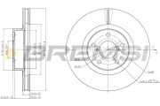 CD6679V Brzdový kotouč BREMSI