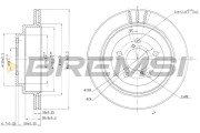 CD6680V Brzdový kotouč BREMSI