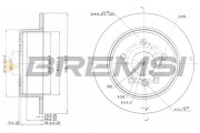 CD6684S Brzdový kotouč BREMSI
