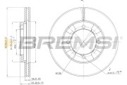 CD6692V Brzdový kotouč BREMSI