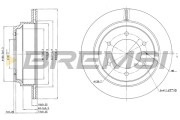 CD6695V Brzdový kotouč BREMSI