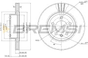 CD6697V Brzdový kotouč BREMSI