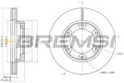 CD6701V Brzdový kotouč BREMSI