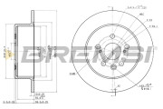 CD6705S Brzdový kotouč BREMSI