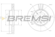 CD6712V Brzdový kotouč BREMSI