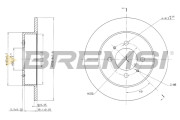 CD6717S Brzdový kotouč BREMSI