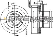 CD6722V Brzdový kotouč BREMSI