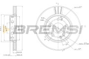 CD6728V Brzdový kotouč BREMSI