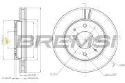 CD6741V Brzdový kotouč BREMSI
