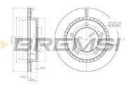 CD6746V Brzdový kotouč BREMSI
