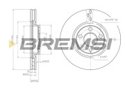 CD6760V Brzdový kotouč BREMSI