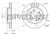 CD6761V Brzdový kotouč BREMSI