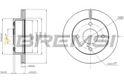 CD6770V Brzdový kotouč BREMSI