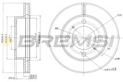 CD6794V Brzdový kotouč BREMSI
