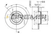 CD6795S Brzdový kotouč BREMSI