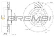 CD6804V Brzdový kotouč BREMSI