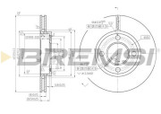 CD6812V Brzdový kotouč BREMSI