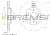 CD6827V Brzdový kotouč BREMSI