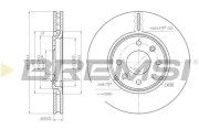 CD6841V Brzdový kotouč BREMSI