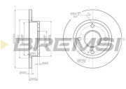 CD6845S Brzdový kotouč BREMSI
