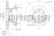 CD6852S Brzdový kotouč BREMSI