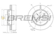CD6854V Brzdový kotouč BREMSI