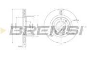 CD6870V Brzdový kotouč BREMSI