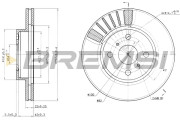 CD6881V Brzdový kotouč BREMSI
