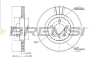 CD6928V Brzdový kotouč BREMSI